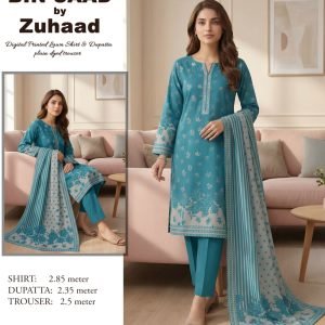 Bin Saad – Premium Unstitched 3PC Lawn Suit Design 16
