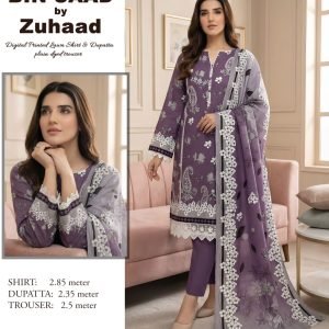 Bin Saad – Premium Unstitched 3PC Lawn Suit Design 11