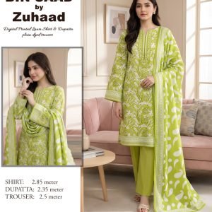 Bin Saad – Premium Unstitched 3PC Lawn Suit Design 2