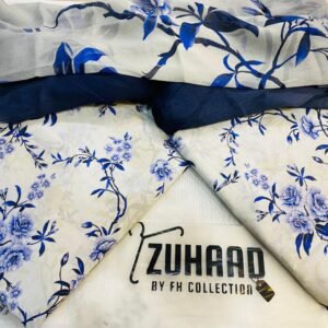 Premium Airjet Lawn 3PC Suit with Chiffon Dupatta | Summer Lawn Collection Pakistan Design 14