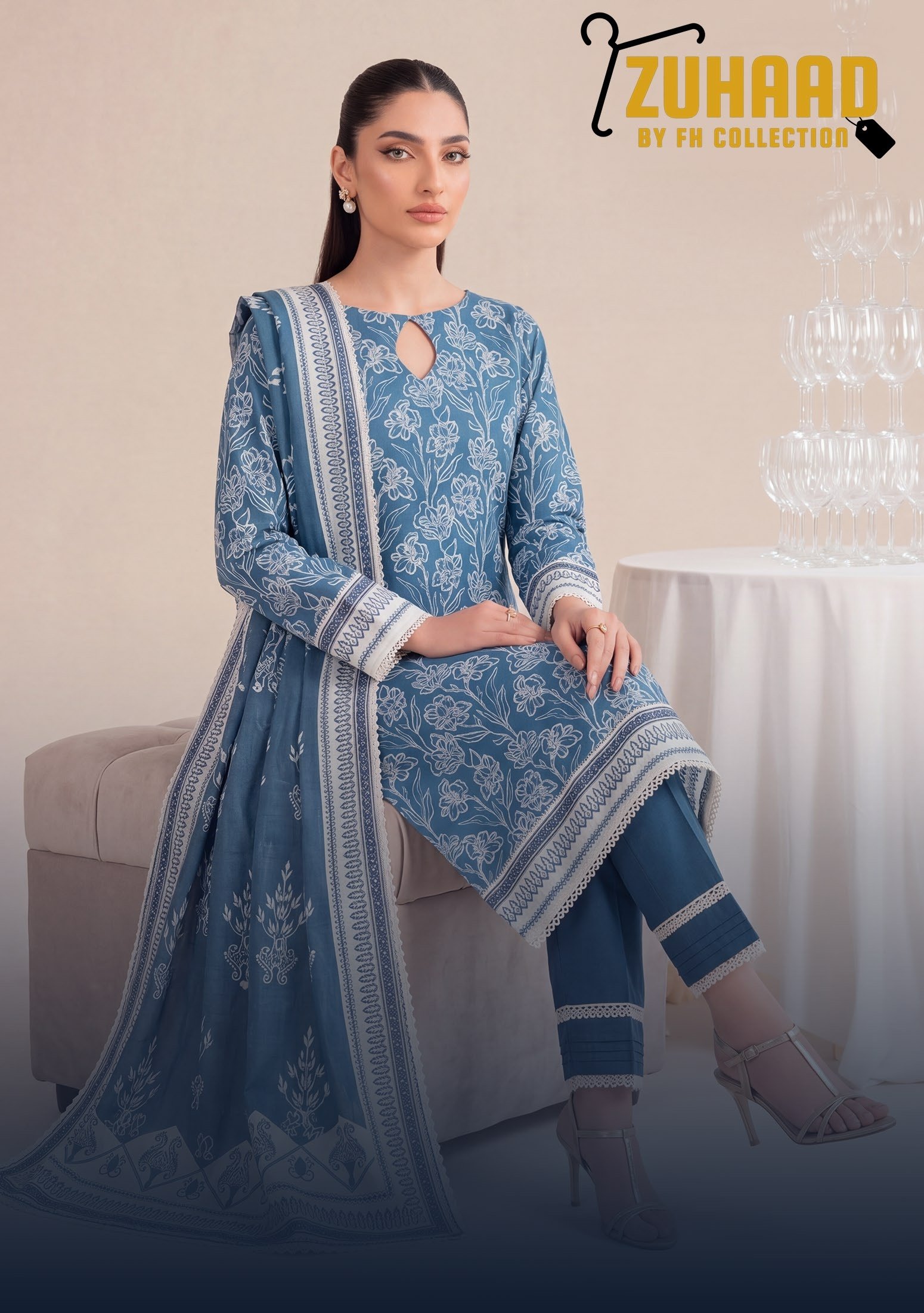 Bin Saad By Zuhaad Vol 4 Unstitched 3 Piece Lawn Suit 2026 – Design 11