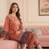 Premium Printed Unstitched 2PC Lawn Suit – Design 3
