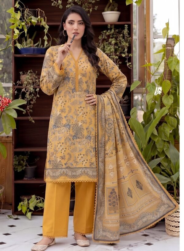 14.jpg Bin Saad Lawn Suit Collection Vol 3 – Summer Collection 3PC Dress (Design 14)