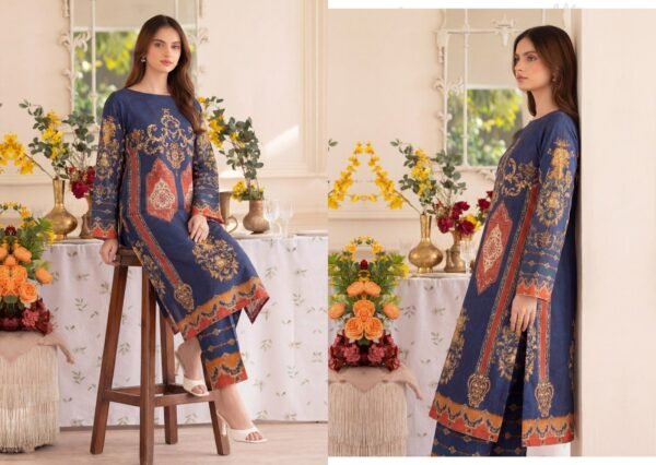 8-scaled-1.jpg Premium Printed Unstitched 2PC Lawn Suit – Design 2