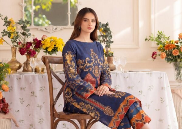 9-scaled-1.jpg Premium Printed Unstitched 2PC Lawn Suit – Design 2