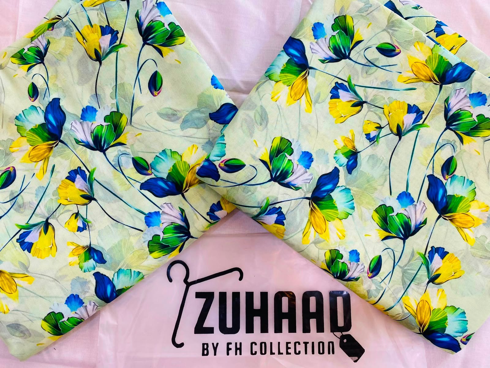 Premium Quality Airjet Digital Printed Lawn 2 PC Suit (Wider Width) - Design 20