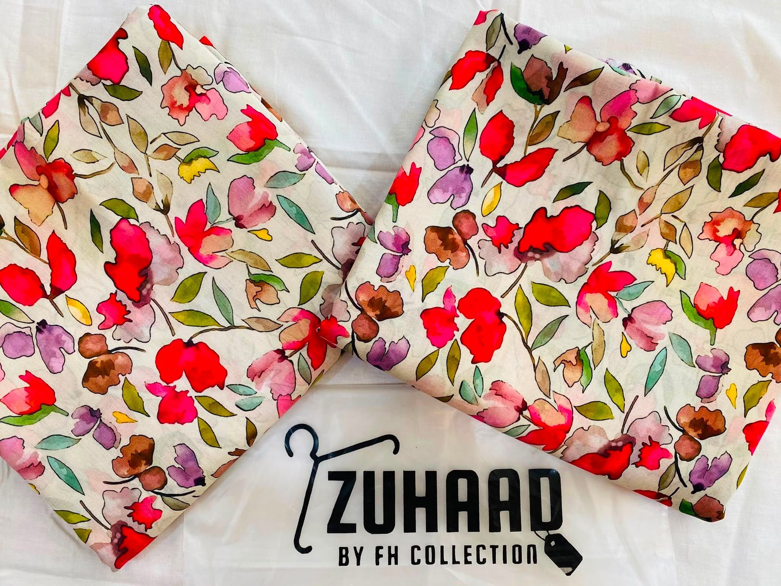 Airjet 2pc design 12a Premium Quality Airjet Digital Printed Lawn 2 PC Suit (Wider Width) - Design 18