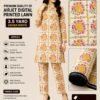 Airjet 2pc design 2266 Premium Quality Airjet Digital Printed Lawn 2 PC Suit (Wider Width) - Design 7