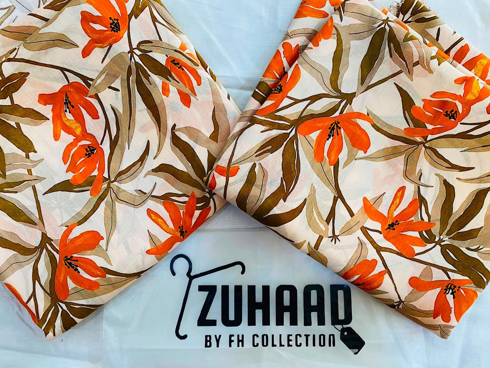 Premium Quality Airjet Digital Printed Lawn 2 PC Suit (Wider Width) - Design 24
