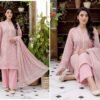 Bin Saad Vol 3 Premium Lawn Suit – Printed Shirt with Dyed Trouser (Design 10)