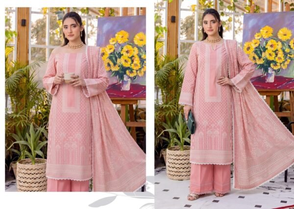 Bin Saad Lawn Suit Collection Vol 3 – Elegant Casual Wear 3PC (Design 12)
