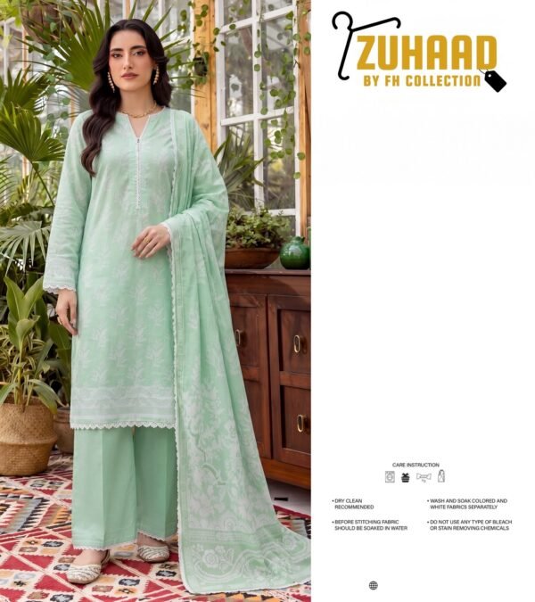 Bin Saad Printed Lawn Suit Vol 3 – Airy Fabric with Dupatta (Design 7)