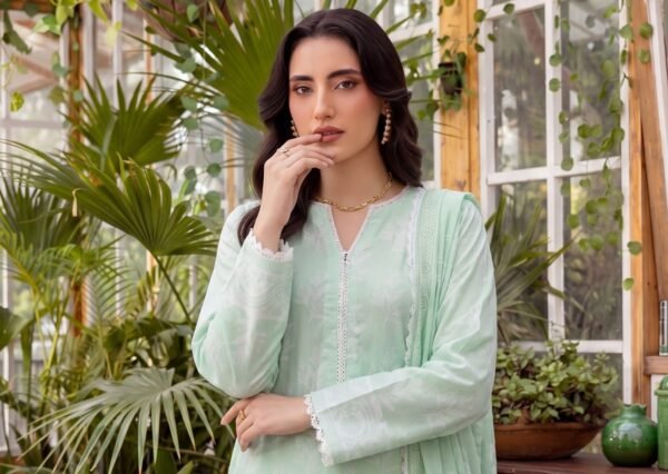 Bin Saad Printed Lawn Suit Vol 3 – Airy Fabric with Dupatta (Design 7)