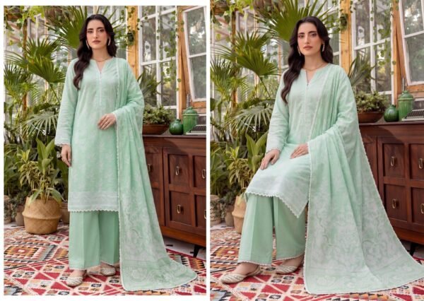 Bin Saad Printed Lawn Suit Vol 3 – Airy Fabric with Dupatta (Design 7)