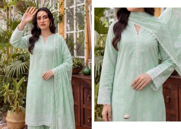 Bin Saad Printed Lawn Suit Vol 3 – Airy Fabric with Dupatta (Design 7)