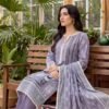 Bin Saad Vol 3 3PC Lawn Suit – Airy Printed Shirt, Voil Dupatta & Dyed Trouser (Design 2)