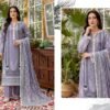 Bin Saad Vol 3 3PC Lawn Suit – Airy Printed Shirt, Voil Dupatta & Dyed Trouser (Design 2)