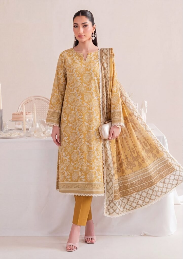 Bin Saad By Zuhaad Vol 4 Unstitched 3 Piece Lawn Suit 2026 – Design 1