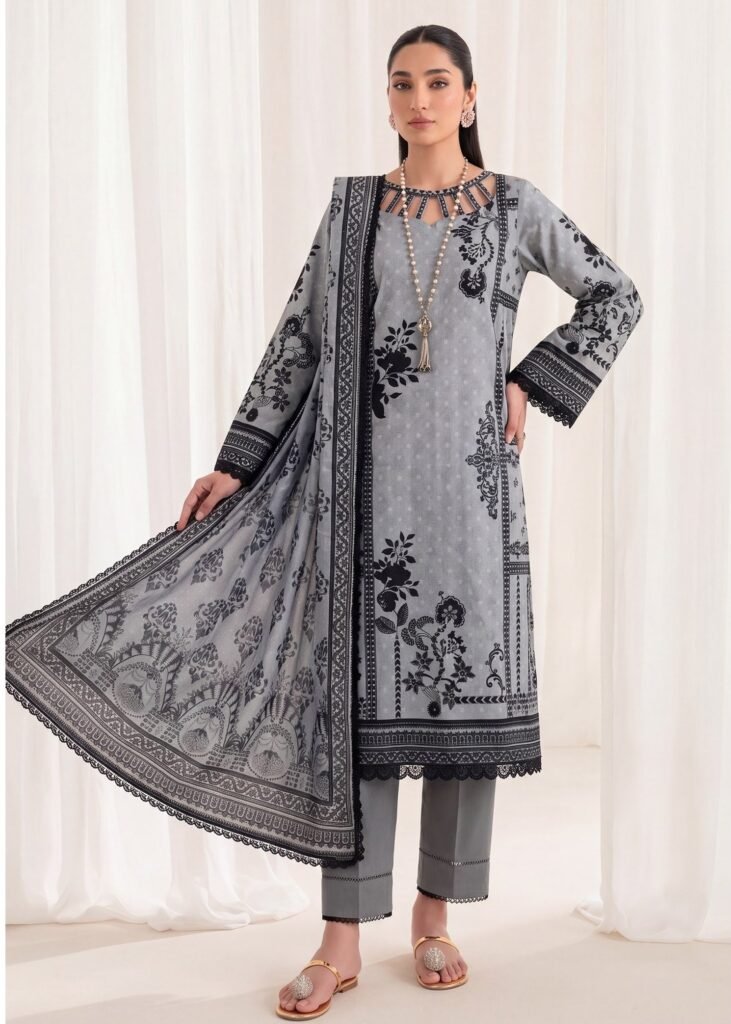 Bin Saad By Zuhaad Vol 4 Unstitched 3 Piece Lawn Suit 2026 – Design 12
