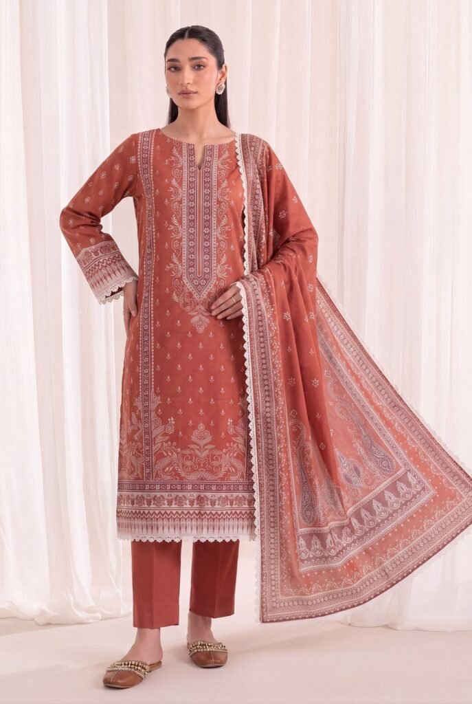 Bin Saad By Zuhaad Vol 4 Unstitched 3 Piece Lawn Suit 2026 – Design 2