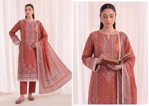 Bin-Saad-Vol-4-Design2b-scaled-1.jpg Bin Saad By Zuhaad Vol 4 Unstitched 3 Piece Lawn Suit 2026 – Design 2
