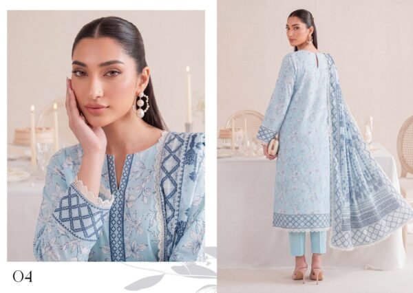 Bin Saad By Zuhaad Vol 4 Unstitched 3 Piece Lawn Suit 2026 – Design 4