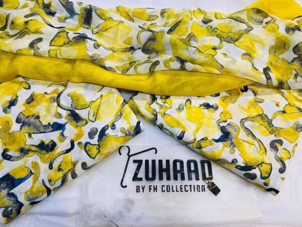 Premium Airjet Lawn 3PC Suit with Chiffon Dupatta | Summer Lawn Collection Pakistan Design 10