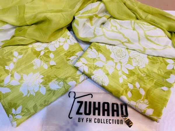 Premium Airjet Lawn 3PC Suit with Chiffon Dupatta | Summer Lawn Collection Pakistan Design 3