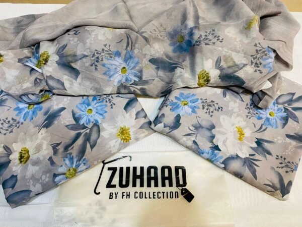 Premium Airjet Lawn 3PC Suit with Chiffon Dupatta | Summer Lawn Collection Pakistan Design 5