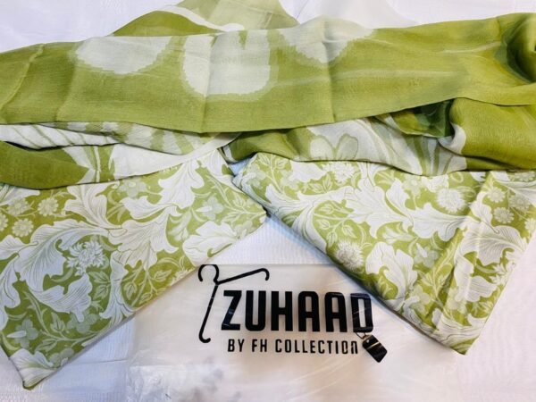 Premium Airjet Lawn 3PC Suit with Chiffon Dupatta | Summer Lawn Collection Pakistan Design 7