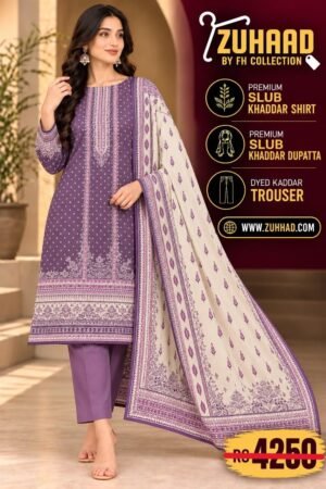 PREMIUM SLUB KHADDAR 3 PIECE SUIT - DESIGN image 10 PREMIUM SLUB KHADDAR 3 PIECE SUIT - DESIGN image 10