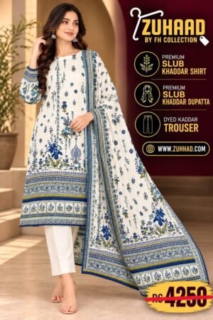 PREMIUM SLUB KHADDAR 3 PIECE SUIT - DESIGN image 12 PREMIUM SLUB KHADDAR 3 PIECE SUIT - DESIGN image 12