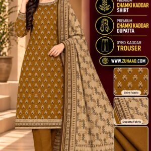 Zuhaad Mustard Brown Chamki Kaddar Suit image 25
